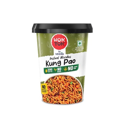 Wok Tok Instant Cup Noodles Kung Pao (92.5g) | Made with no palm oil| No maida | No added MSG
