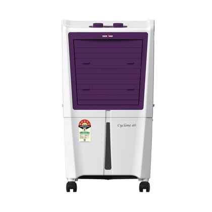 Kenstar Cyclone HC 40L Personal Air Cooler with Honeycomb Pads, White & Purple Kenstar Cyclone HC 40L Personal Air Cooler with Honeycomb Pads, White & Purple