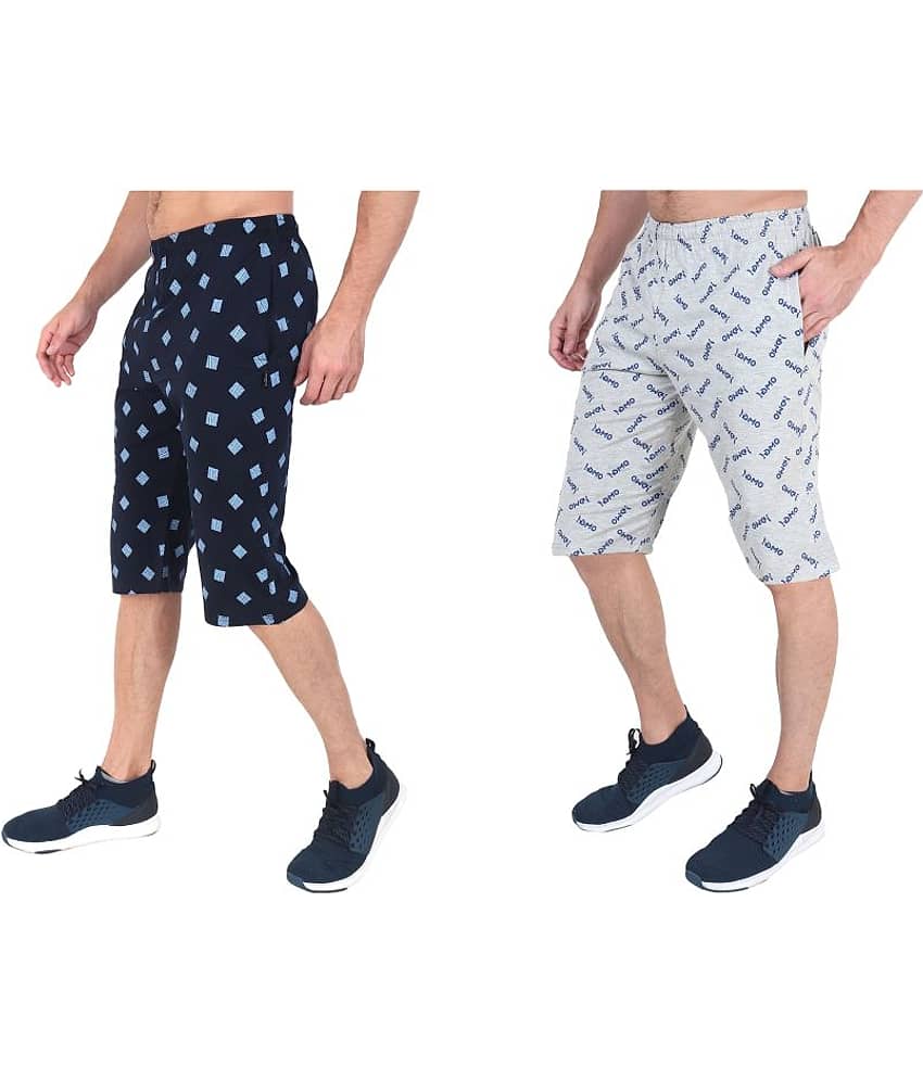 Zeffit - Multi Cotton Blend Men's Three-Fourths ( Pack of 2 )