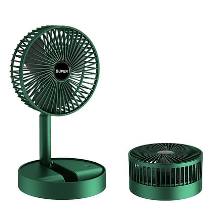 Telescopic Rechargeable Portable Fan, Foldable Small Desk Fan Table Fan,with 3 Speed, Silent USB Fan for Home Bedroom Outdoor Camping
