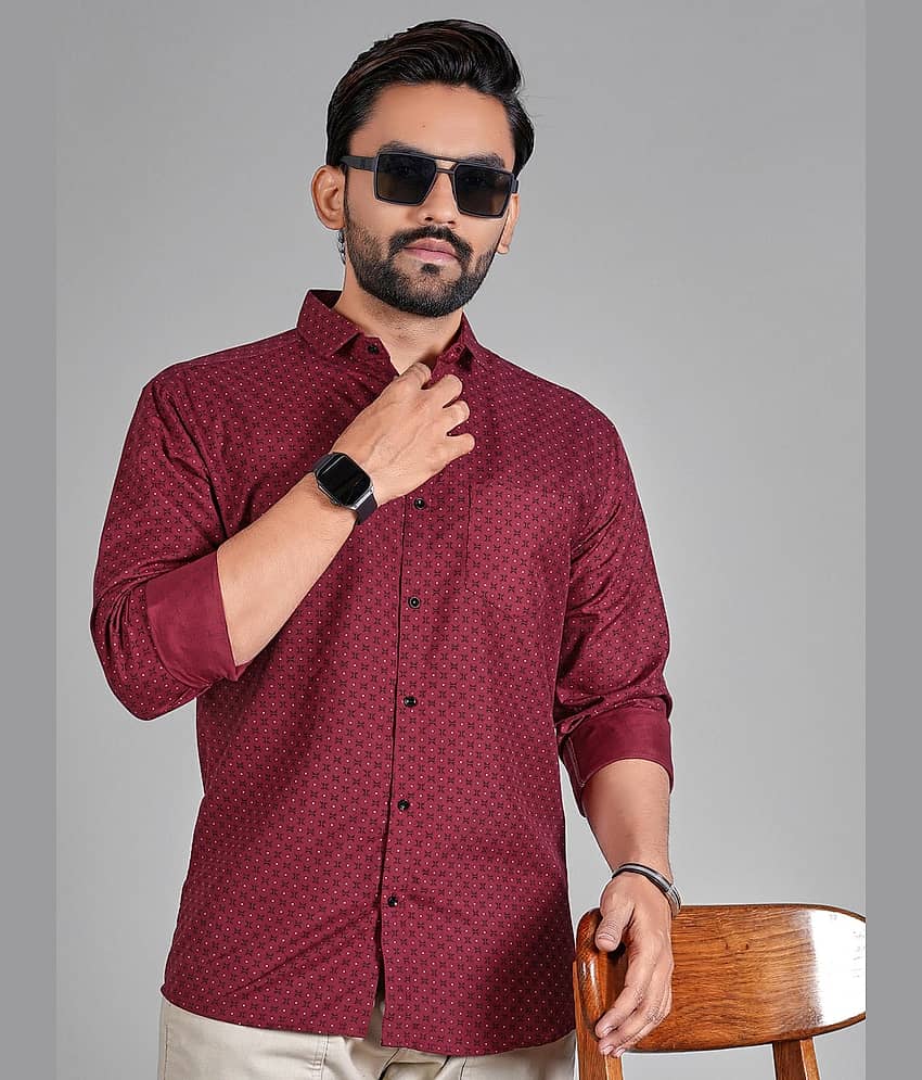 ADWYN PETER 100% Cotton Regular Fit Printed Full Sleeves Men's Casual Shirt - Multicolor 4 ( Pack of 1 )