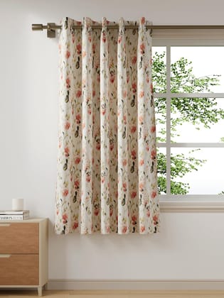 DDECOR - 100% PolyesterFloral PatternWindow 5 Ft|135 CM X 160 CM| - Pink