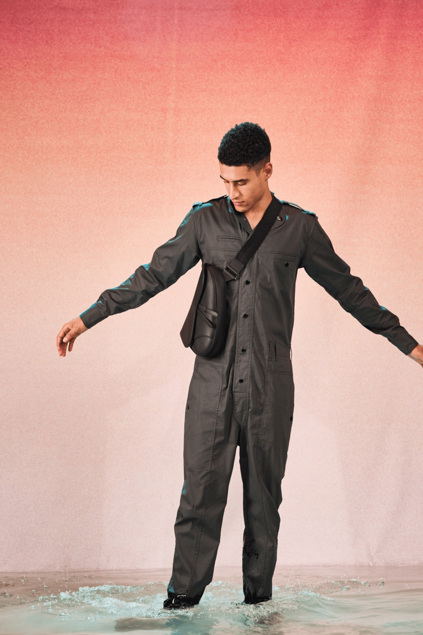 GREY COTTON JUMP SUIT-XS / Grey