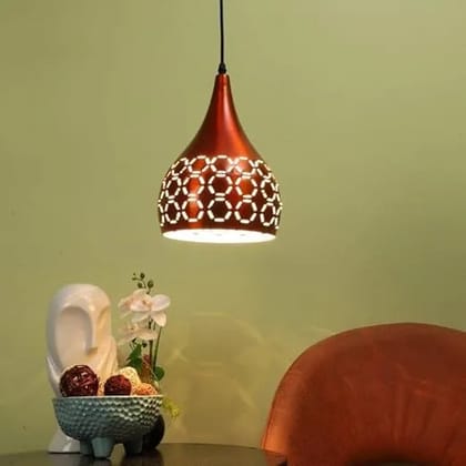 ELIANTE Aluminium Wall Light Copper White Shade Hanging Light for Living Room, Bedroom, Dining Room, Kitchen | 3 Years Warranty | Free - LED LAMP