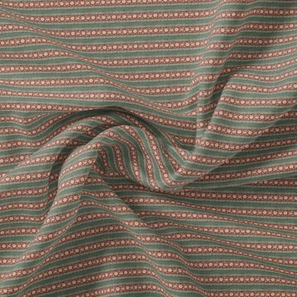 Beautiful Tiny Circle Strips Digital Printed Fabric-Polyester / Japan Satin / 110 CM | 43 Inch