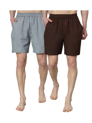 Mens Boxer, Pure Organic Linen Boxer For Men, Boxer For Men, Pack Of 2 (OTLMB08_9)-S