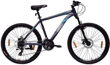 HERO Riot 26T 26 T (inch) Mountain Cycle (21 Gear, Grey, Black, Only Front Suspension) HERO Riot 26T 26 T (inch) Mountain Cycle (21 Gear, Grey, Black, Only Front Suspension)