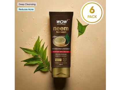 WOW Neem Face Wash - 100 ml - Pack of 6 WOW Neem Face Wash - 100 ml - Pack of 6