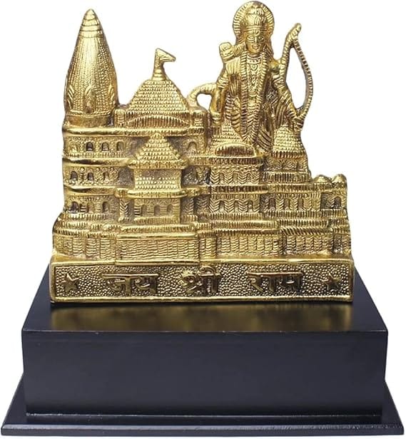 Ayodhya Ram Mandir for Home Decoration Ram mandir shri ram Statue showpiece Ram darbar ayodya ram Temple Gift (Metal Ram Mandir)