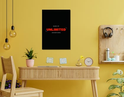 "MADE OF ULTIMATE ADVENTURE"- Shiny & Sturdy Metallic Poster  Art That Pops & Sticks (Literally!)-A3