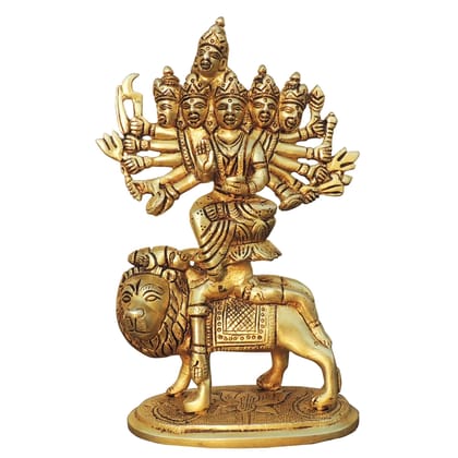Handcrafted Brass Maa Kamakhya Devi God Idol Statue for Puja Room, Height : 9.5 Inch (BSMAS1788 B)