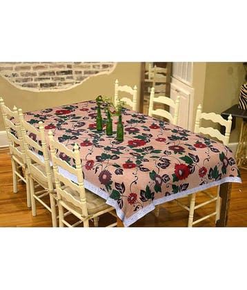 Printed PVC 6 Seater Rectangle Table Cover ( 228 x 152 ) cm Pack of 1 Yellow