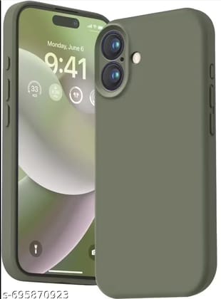 Kozykit Compatible for iPhone 16 Case 6.1, Slim Liquid Silicone 3 Layers Full Covered Soft Gel Rubber Phone Case Protective Cover 6.1 Inch  - Olive