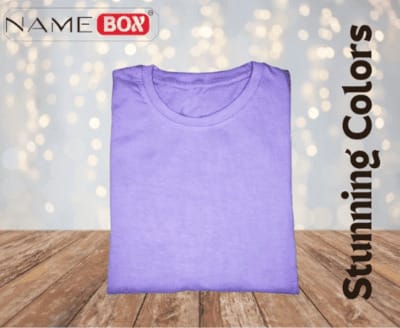 NameBox Pure premium cotton T shirts, Lavender, Size - 38
