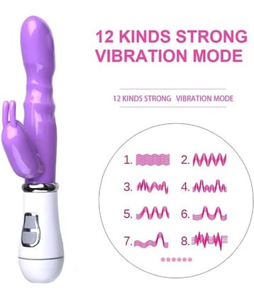 Abhyanga Rabbit Massager With Ergonomic Design Flexable Handle 9 Vibration Speed - Assorted Colour (Pack Of 1)