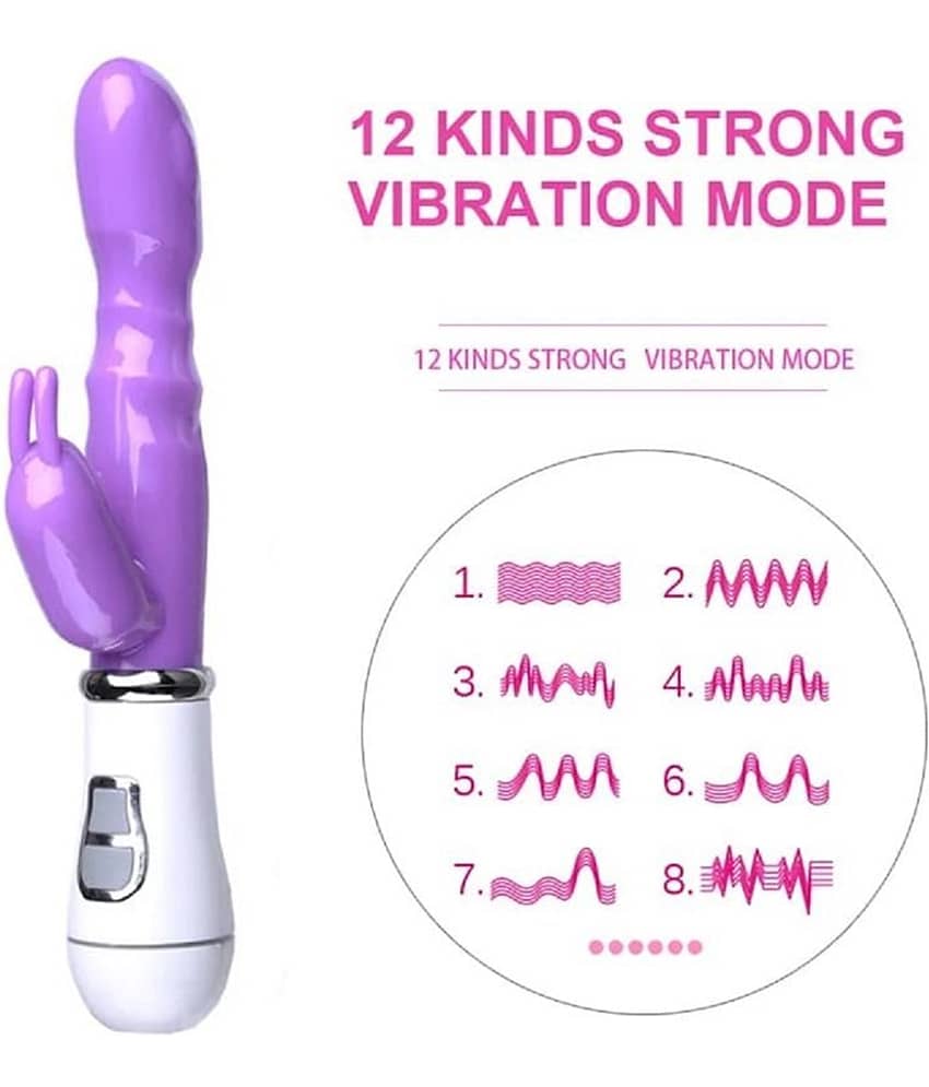 Abhyanga Rabbit Massager With Ergonomic Design Flexable Handle 9 Vibration Speed - Assorted Colour (Pack Of 1)
