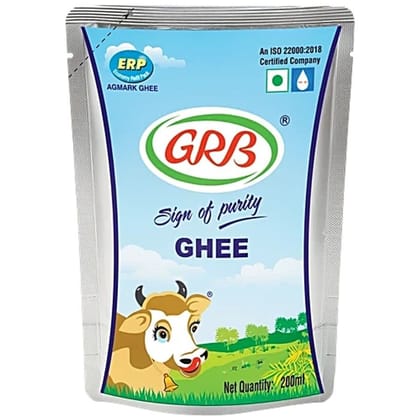 GRB Ghee/Tuppa, 200 ml Pouch - 200 mL - 200 mL - One pouch