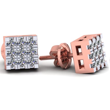 Senco Gold Case Of Grace Diamond Studs (2.14 gram / 0.19 Ct / JK-SI / 18K Rose Gold)