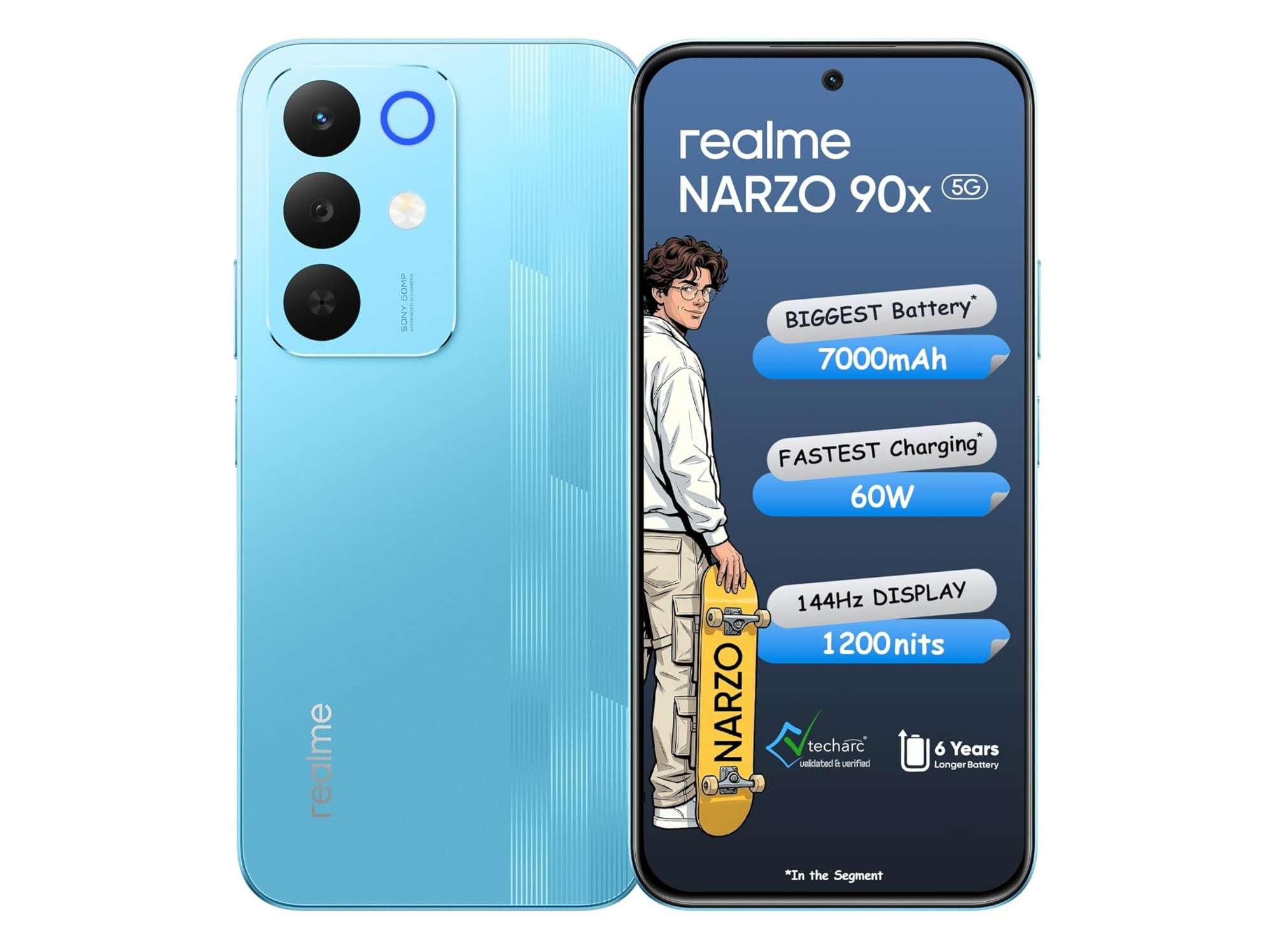 Realme Narzo 90X 5G 4GB, 128GB Storage - Flash Blue
