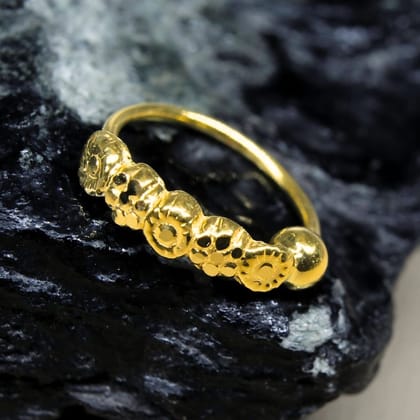 18K Real Gold Nose ring Indian Women Excellent Nose Hoop Ring 22g