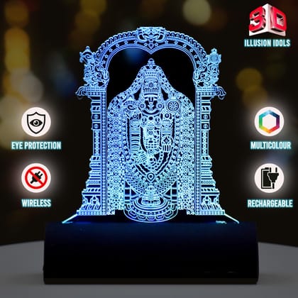 3D illusion Car Dashboard LED Murti of Balaji
