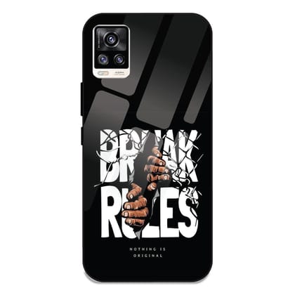 Break Rules - Glass Case For Vivo Models-Vivo V20