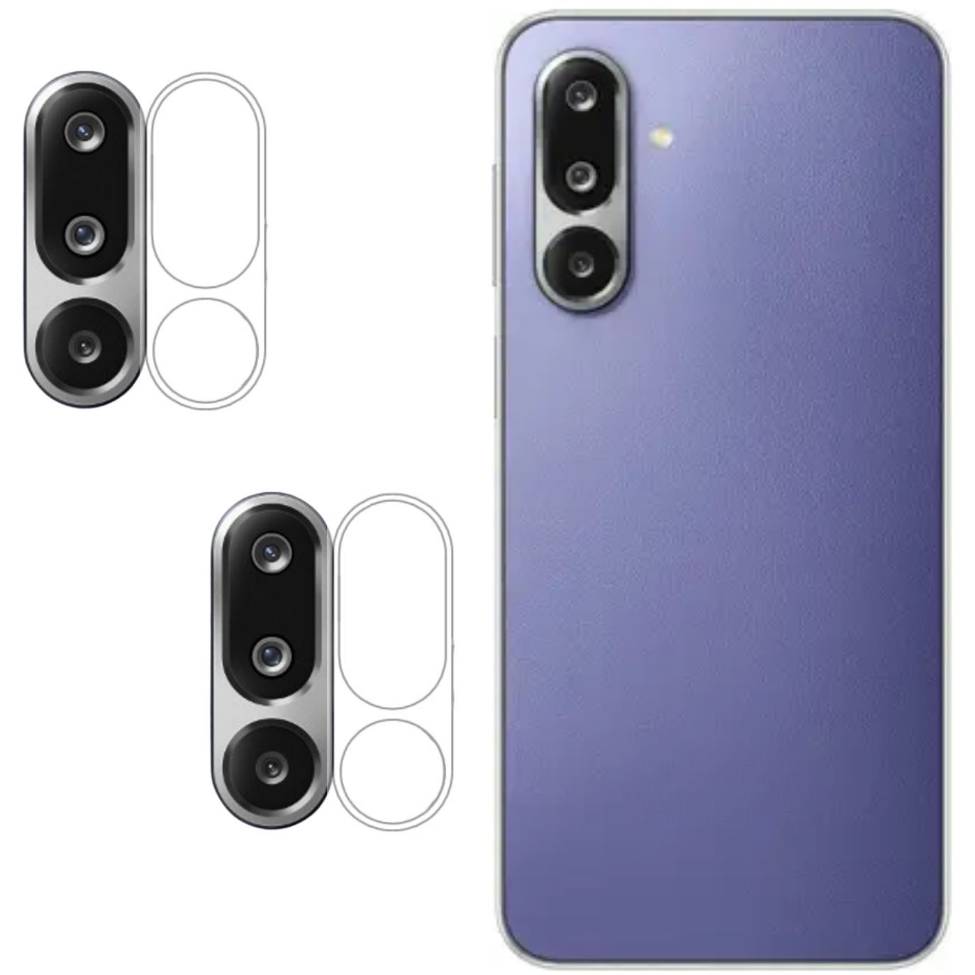 ISAAK Back Camera Lens Protector compatible for Samsung Galaxy F36 5G|Samsung Galaxy M36 5G (Pack of 2)
