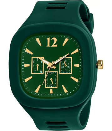 newmen - Green PU Analog Men's Watch