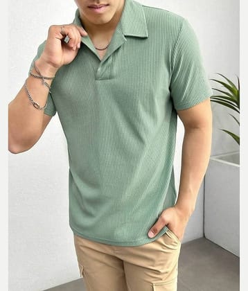 TAZO Pack of 1 Cotton Blend Regular Fit Solid Full Sleeves Men's Polo T Shirt ( Black )