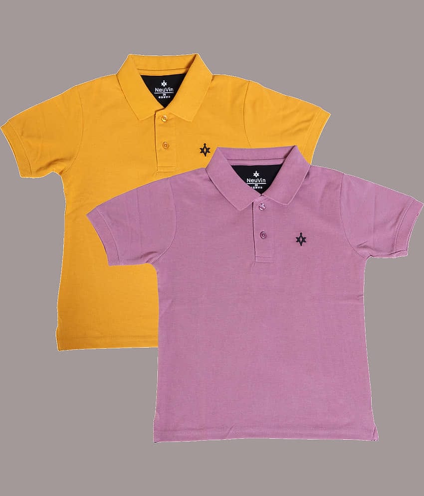 NEUVIN Pack of 1 Boys Cotton Blend T-Shirt ( Multi Color )