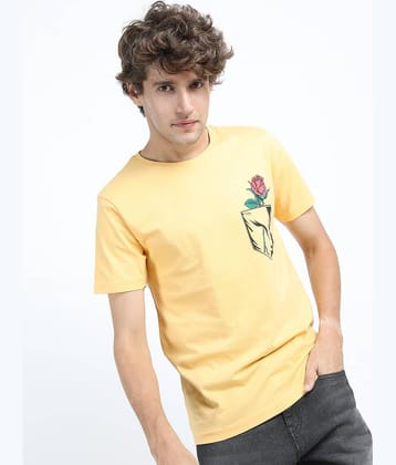 Ketch Pack of 1 100% Cotton Slim Fit Men's T-Shirt ( Yellow ) Ketch Pack of 1 100% Cotton Slim Fit Men's T-Shirt ( Yellow )