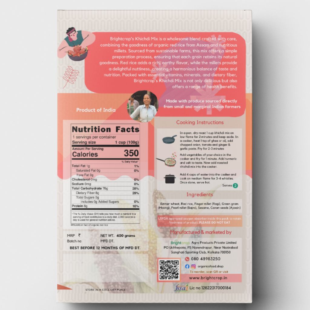 Red Rice Khichdi | Multigrain Porridge (400Gms Pack)