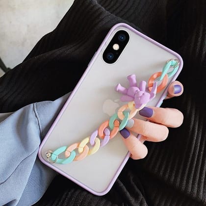 Rainbow Strap Holder Matte Premium Case-iPhone X/XS