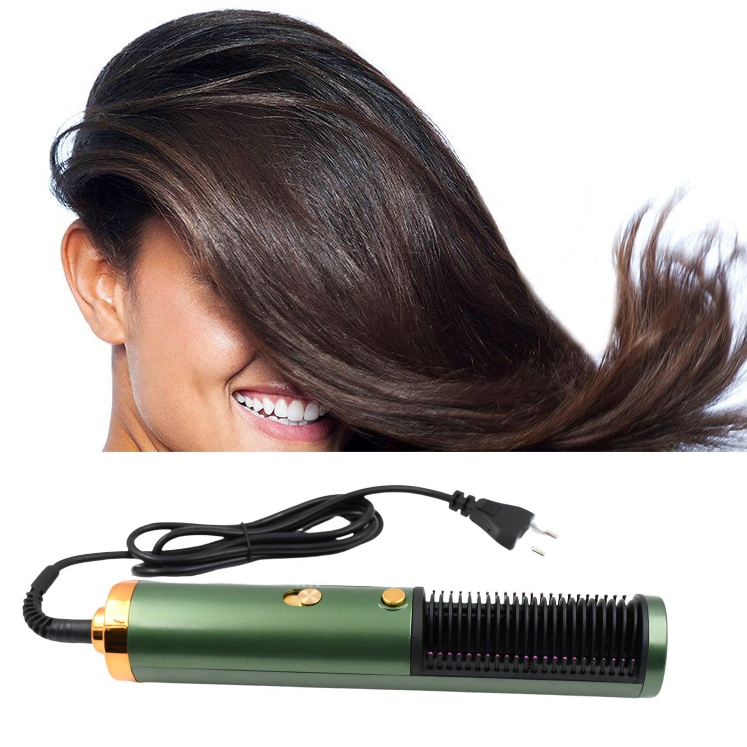 Hair Straightener Comb, Anti Scald Hot Comb Negative Ion Hair Straightener Brush Straightener 3 Gear Constant Temperature for Quick and Professional Hair Salon at Home (1200w), Hair accessories