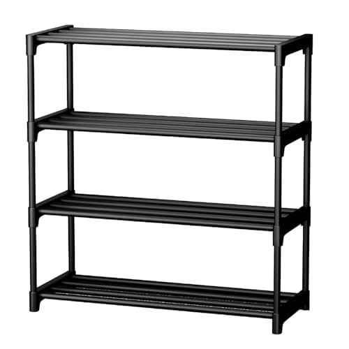 Foldable Plastic Shoe Rack with Shelves for Bedroom, Entryway & Living Room 2