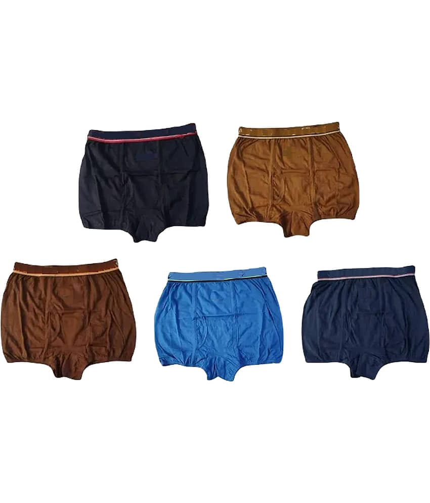 INNERO Pack of 5 Cotton Blend Trunks For Men's ( Multicolor5 )