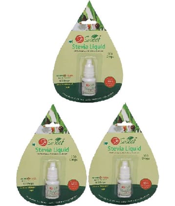 Sosweet Sugar Free Drop Natural sweetener Sugar Substitute Sprinkler 15 mL Pack of 3