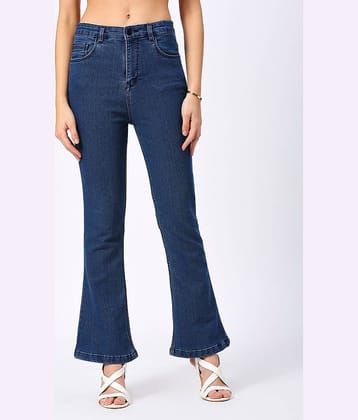 HJ HASASI - Blue Cotton Blend Bootcut Women's Jeans ( Pack of 1 )