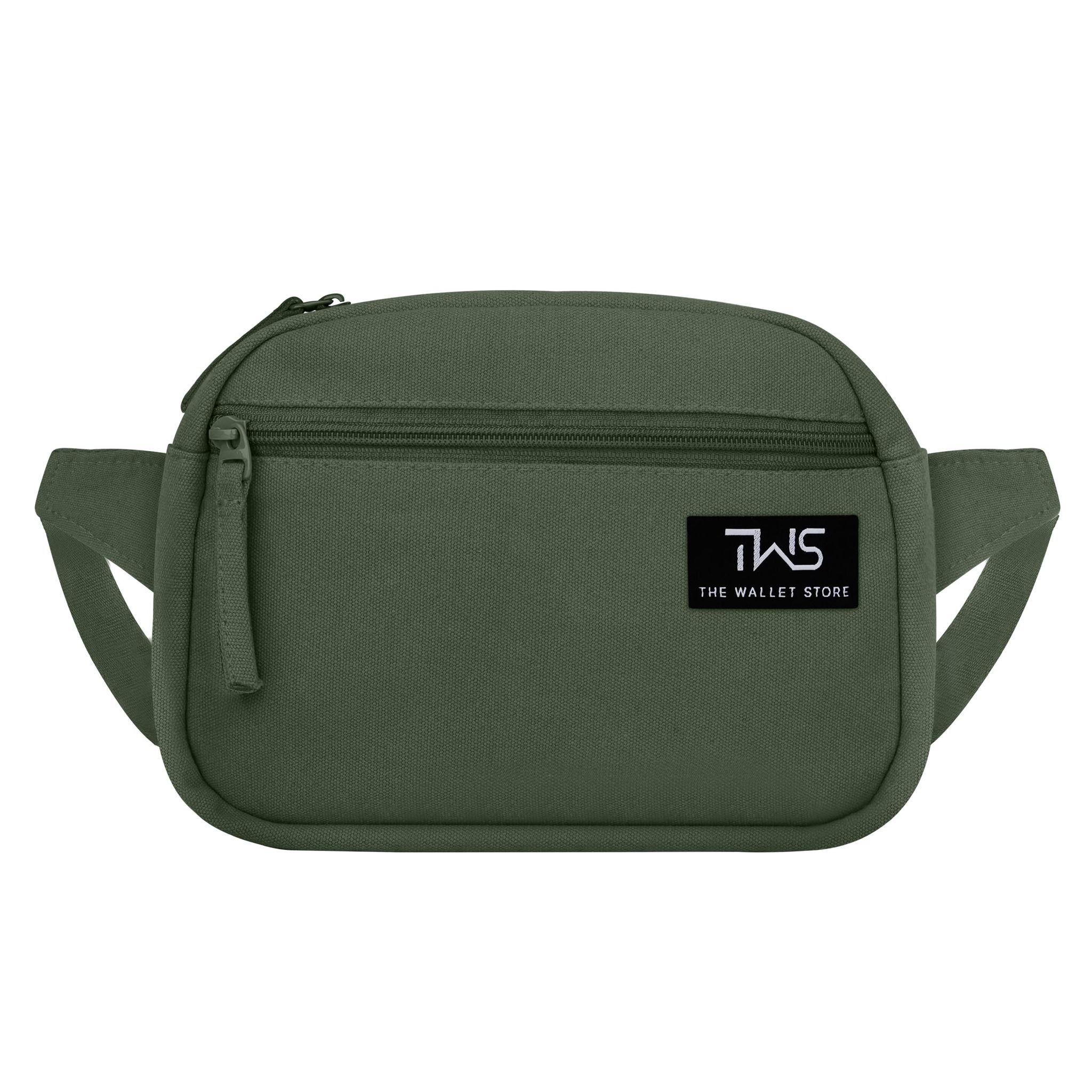 The Wallet Store Urban Trek Canvas Fanny Bag - Olive