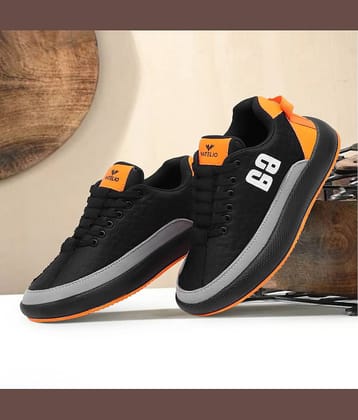 Figor Stylish/Comfortable Black Men's Boat Shoes