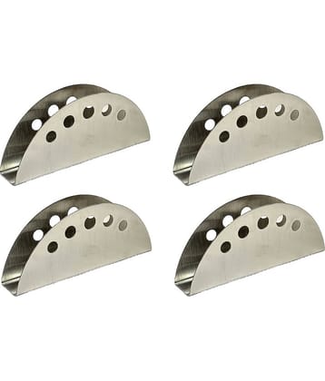 Dynore 4 Pcs Round Hole Napkin Holder Stainless Steel Napkin Holder 4 Pcs