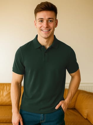 Classic Polo in Army Green-S