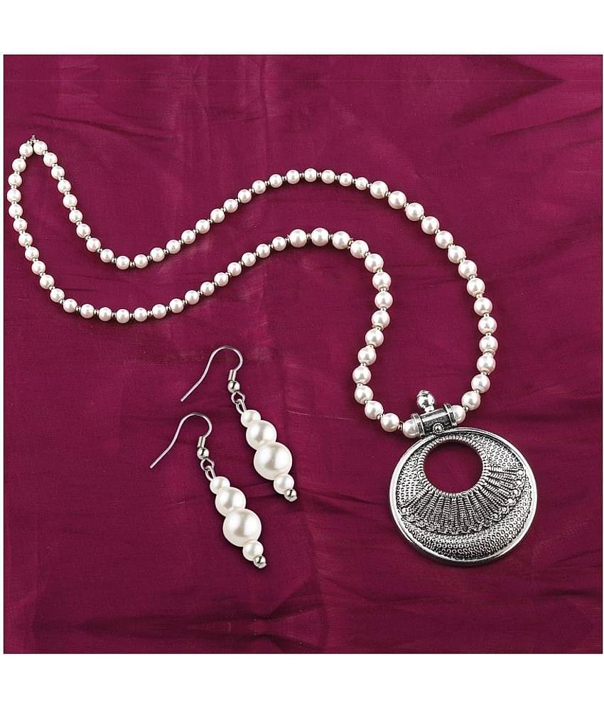 Silver Shine Alloy Silver Contemporary/Fashion Antique Necklaces Set