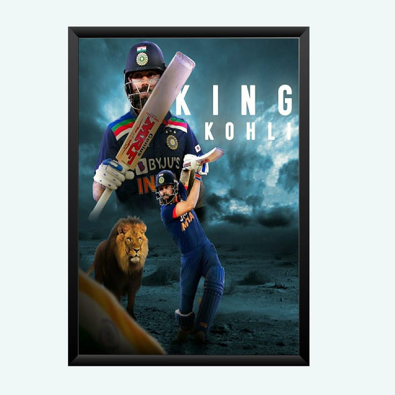 Nokkes Cricket IPL Virat kholi RCB Royal Challangers Team Photo Frame 8X12 Inch Size Photo Frame Photo Home Office_msd9