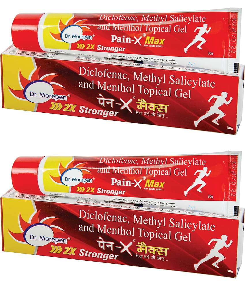 Dr. Morepen Pain-X Max Pain Relief Gel, Back, Neck & Joint Pain Relief Gel Pack of 2
