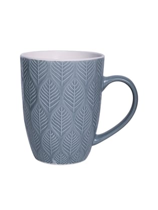 Lagoon Ceramic Mug - 360Ml, Leaf Pattern