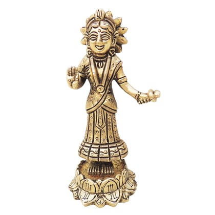 Brass Radha Ji Statue - Classic Religious Showpiece, Height : 5 Inch (BSMAS1264 R)