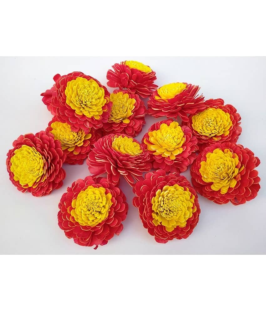 PUPRIWALL - Multicolor Sunflower Artificial Flower ( Pack of 10 )
