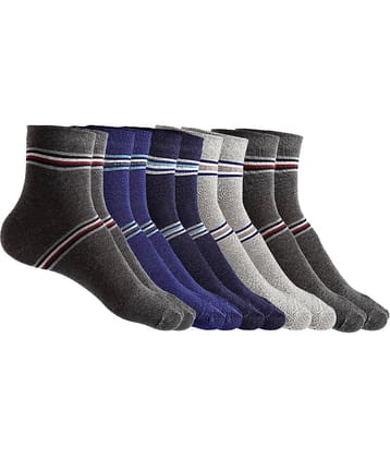 Texlon - Multicolor Cotton Men's Ankle Length Socks ( Pack of 5 )