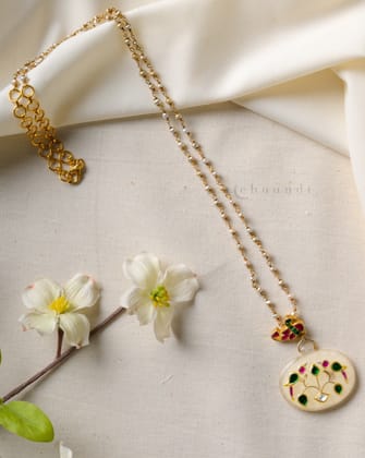 Gold Polish Silver Necklace CHN1533
